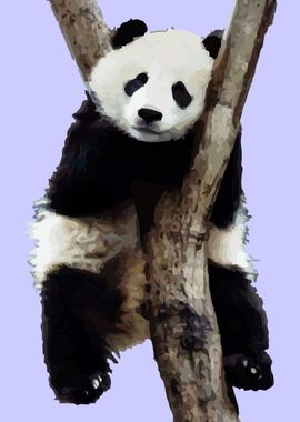 panda low poly style