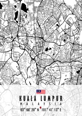 KUALA LUMPUR MAP MALAYSIA