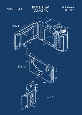 ROLL FILM CAMERA BLUE