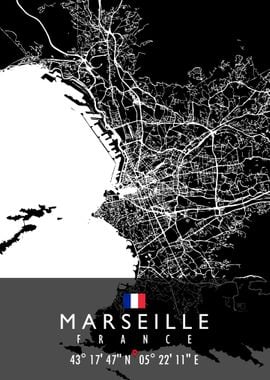 MARSEILLE MAP FRANCE