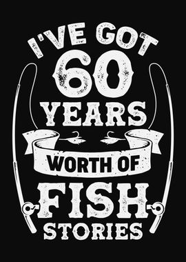  60 Years Old Fishing Fisherman Angler 60th Birthday