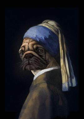 Pug With The Pearl Earring