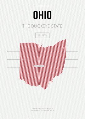 Ohio USA state map