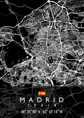 MADRID MAP SPAIN