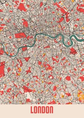 London Map England UK