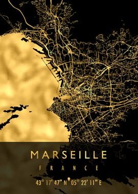 MARSEILLE MAP FRANCE