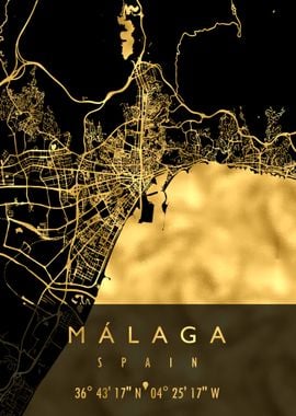 MALAGA MAP SPAIN