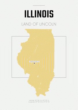 Illinois USA map