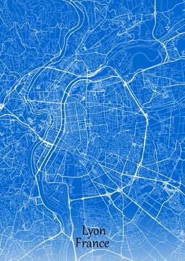 Lyon France City Map