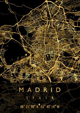 MADRID MAP SPAIN