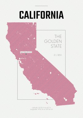 California USA state map