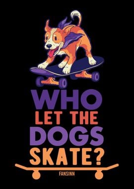 Dog loves the skateboard