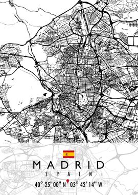 MADRID MAP SPAIN