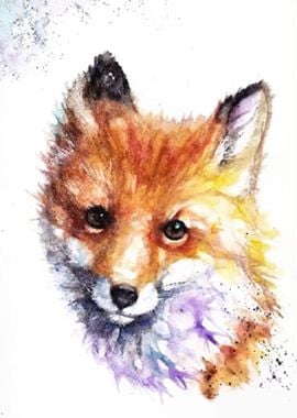 Fox watercolour