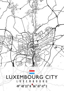 LUXEMBOURG CITY MAP