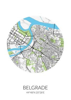 Belgrade Circle City Map