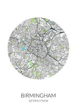 Birmingham Circle City Map