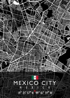 MEXICO CITY MAP MEXICO