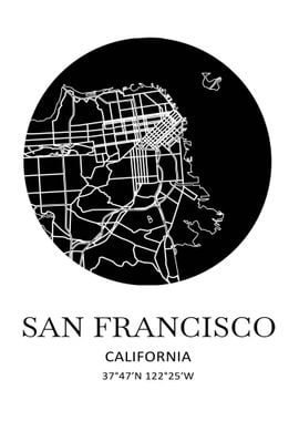 San Francisco City Map USA