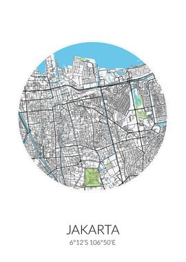 Jakarta Circle City Map