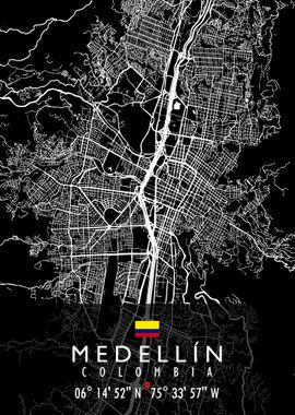 MEDELLIN MAP COLOMBIA