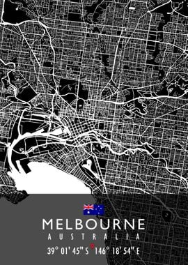 MELBOURNE MAP AUSTRALIA