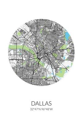 Dallas Circle City Map