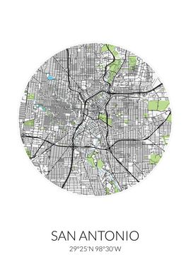 San Antonio Circle Map