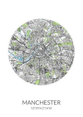 Manchester Circle City Map