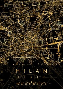 MILAN MAP ITALY