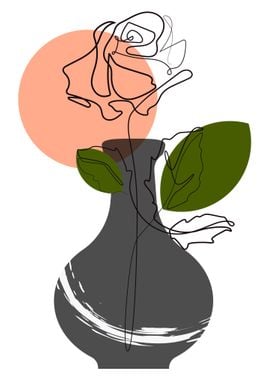 Rose Flower in vase