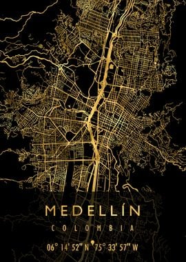 MEDELLIN MAP COLOMBIA