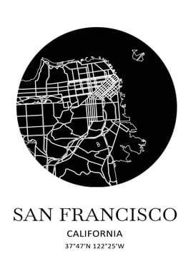 San Francisco City Map USA