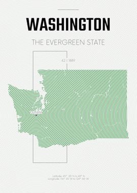 Washington USA state map