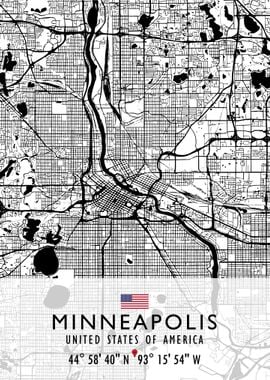 MINNEAPOLIS MAP USA