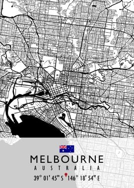 MELBOURNE MAP AUSTRALIA