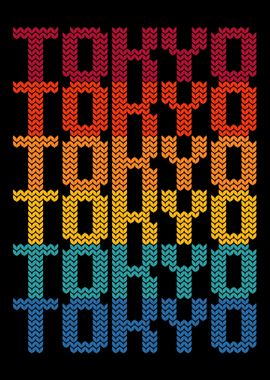 Tokyo Colorful Text Art