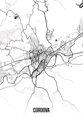 Cordova white map