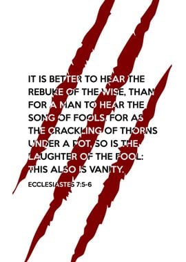 Ecclesiastes 7 5 6