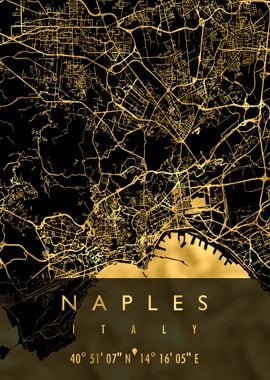 NAPLES MAP ITALY