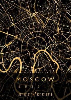 MOSCOW MAP RUSSIA