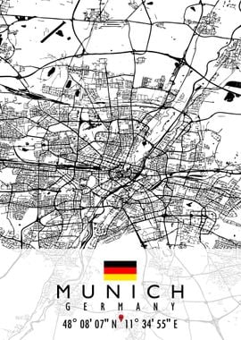 MUNICH MAP GERMANY