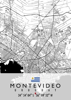 MONTEVIDEO MAP URUGUAY