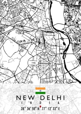 NEW DELHI MAP INDIA