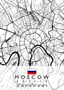 MOSCOW MAP RUSSIA