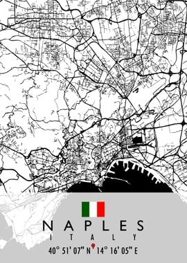 NAPLES MAP ITALY