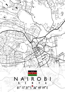 NAIROBI MAP KENYA