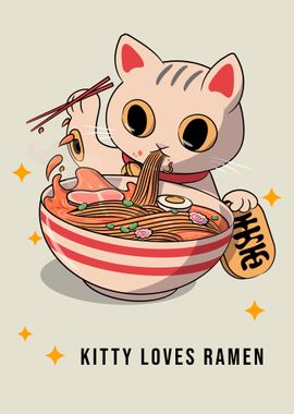 Kitty loves Ramen