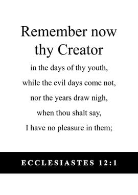 Ecclesiastes 12 1