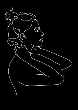 One Line Art Woman